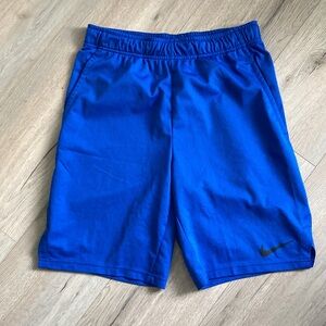 Nike Bright Blue Performance Shorts with Black Swoosh